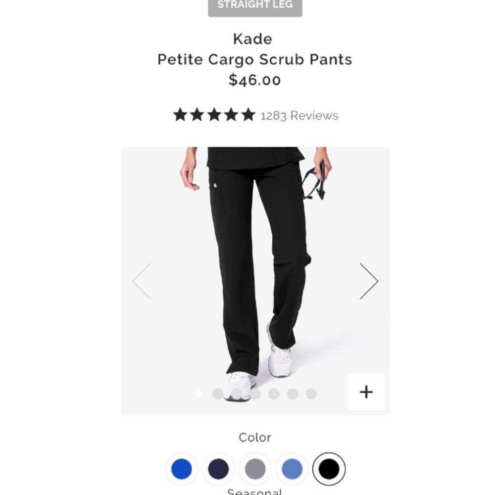 petite XS kade cargo scrub pants